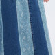 Boiling Spring and Autumn New Products Shopping Mall same style gradually dyed knitted jacquard dark and shallow denim splicing skirt
