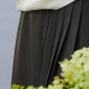 Boxing mall style pleated skirt for women in spring and autumn retro spliced ​​umbrella skirt BDQ3BD0403
