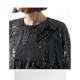 Japan Direct Mail N21 Women's Long Sleeve Sequins Trobe Coat Round Collar Flower Dress H041 5
