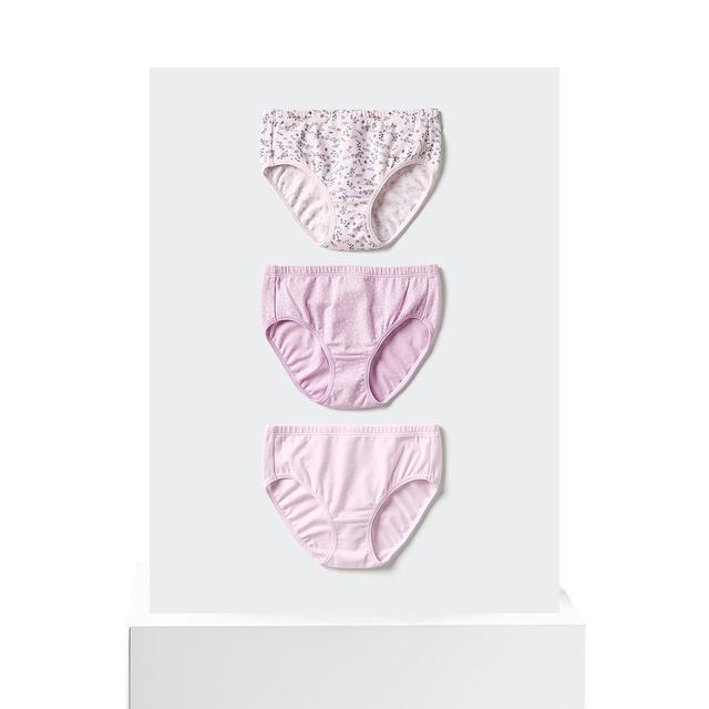 
Japanese tide running errands UNIQLO Girls stretch cotton underwear/3-piece set 70 LIGHT PURPLE K