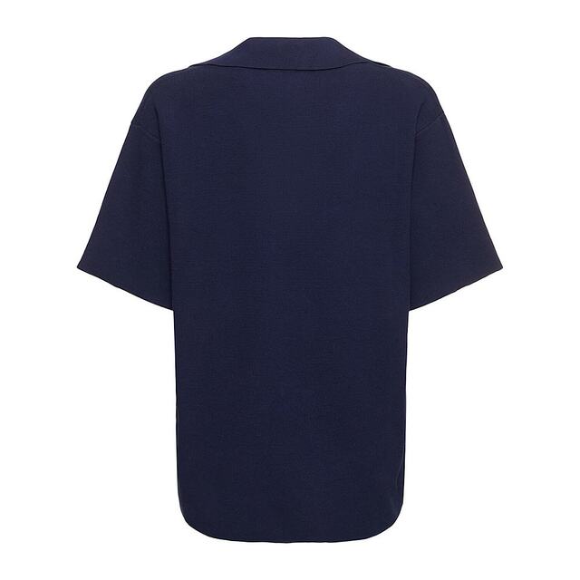 1h refundable Hong Kong Direct Mail AUTRY Women's Knitted POLO shirt blue blue comfortable and fashionable