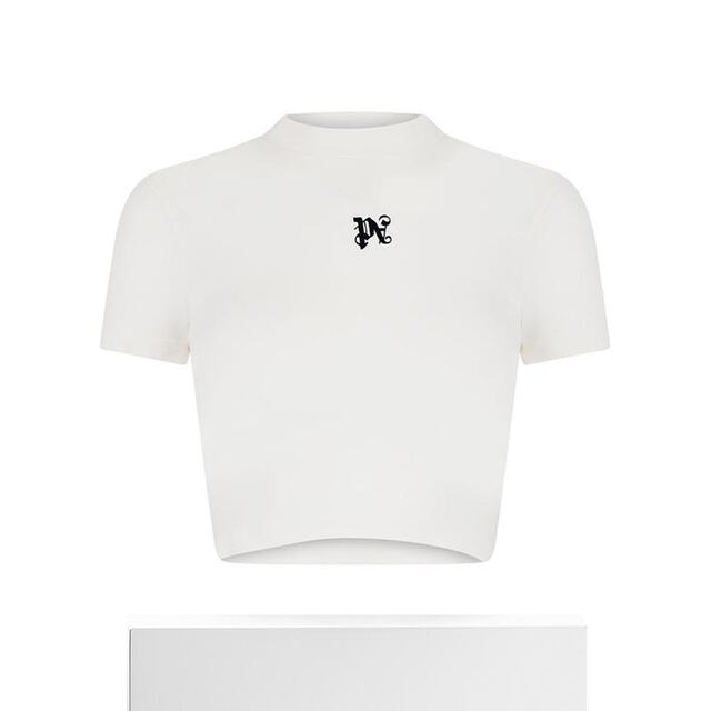 Hong Kong Direct Mail Palm Angels Palm Angel Women Interwoven Pattern Fit T-Shirt
