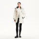 Vero Moda Outlet down jacket winter new lace-up waist mid-length 90 white duck down raccoon fur popular for women