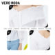 Vero Moda Outlet shirt for women in summer new elastic slim one-length V-neck temperament and seven-quarter sleeve top