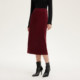 Vero Moda Outlet Skirt Summer New Corduroy Rear Slit Straight Long Skirt Retro Fashion