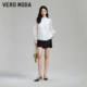 Vero Moda Outlet shirt for women in spring and summer new H-style bow slightly transparent seven-point puff sleeve sweet top