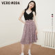 Vero Moda Outlet Skirt Summer Clearance Lady Comfortable Love Check Medium-length Irregular Fashion