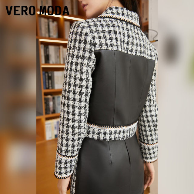 Vero Moda Outlet Jacket Women's Spring and Autumn New Houndstrap Small Flavor Sheep Retro Jacket Trendy
