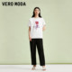 Vero Moda Outlet T-shirt for women in summer new loose casual round neck rose printed temperament short-sleeved top
