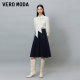 Vero Moda Outlet shirt for women spring and summer new bow ribbon seven-point puff sleeve commuting temperament top
