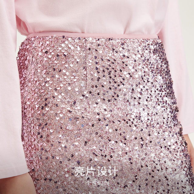 Vero Moda Outlet Skirt 2025 Summer New Fashionable Dating Elegant A-line Sequin Skirt Gorgeous Short Skirt