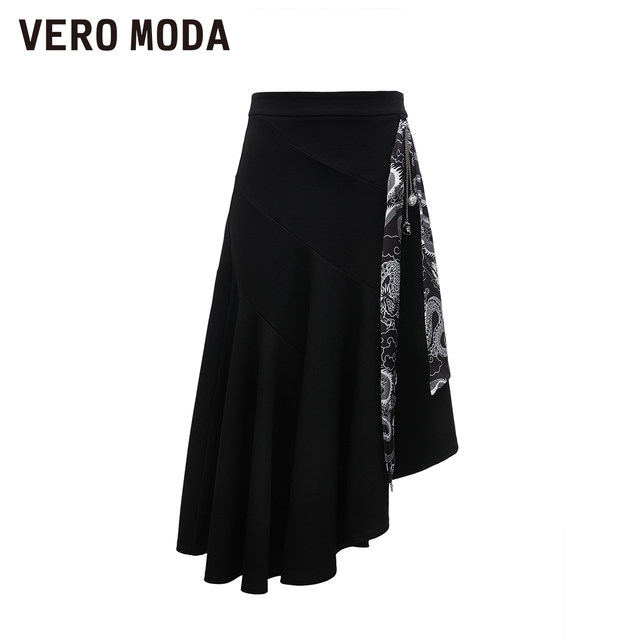 Vero Moda Outlet Skirt in summer new elegant temperament versatile commuter asymmetric skirt trendy