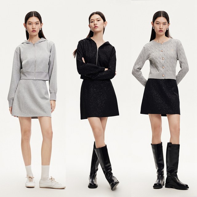 Vero Moda Outlet Skirt in summer new glitter powder solid color A-line short skirt fashionable versatile and simple and fashionable