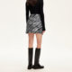 Vero Moda Outlet Skirt in summer new high-waist A-version tie-dye misplaced splicing temperament short skirt is popular