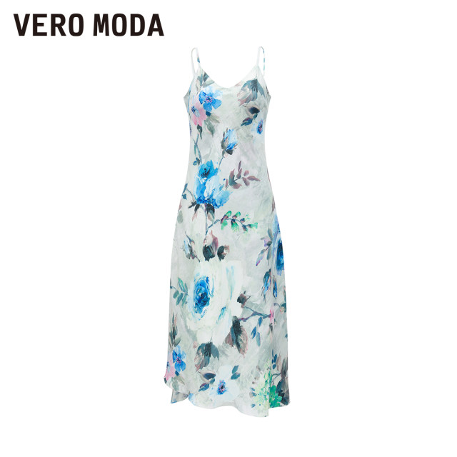 
Vero Moda Outlet Dress Summer New Style Elegant Temperament Women's Ink Painting Printed Slings