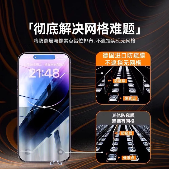 Beyond AR German privacy film] Suitable for Apple 17promax privacy tempered film iphone15pro mobile phone film 16/14plus Peeping XR full screen 13air new 11x film 12