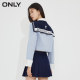 ONLY Summer Fashionable Versatile Striped Navy Lapel Short Shirt for Women