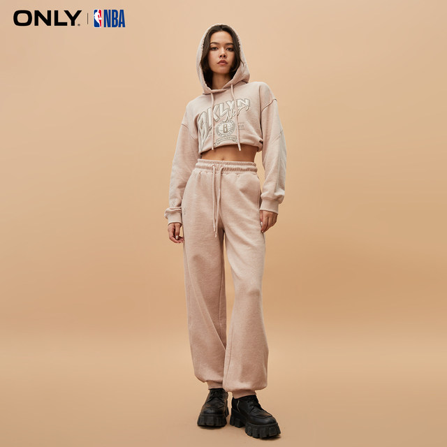 ONLY Summer NBA Co-branded Embroidered High Waisted Foot Trousers Casual Pants for Women