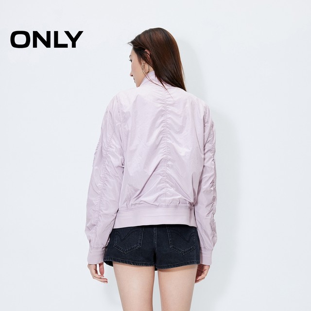 ONLY Outlet Spring Trendy Cool Large Pocket High Neck Loose Solid Color Trench Coat Women
