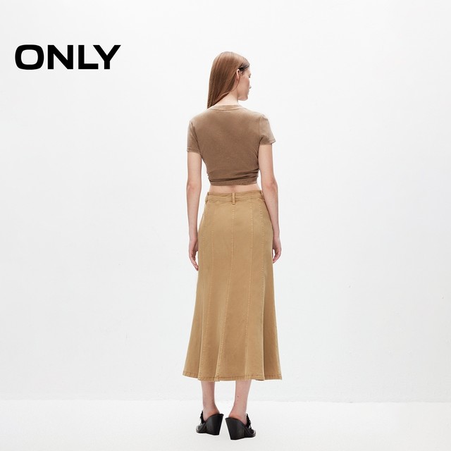 
ONLY Summer Tennis versatile high waist mid-length fishtail skirt for women