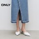 ONLY Outlet 2025 summer new fashionable and versatile slit high waist mid-length skirt denim skirt women
