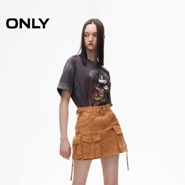 ONLY Summer Fashion Fashion Cool Old Washed A-line Short Skirt Skirt Women