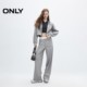 ONLY Summer Fashion Simple Loose Contrast Embroidered Elastic Rope Casual Pants for Women