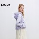 ONLY2025 summer new solid color hooded practical two-way zipper shoulder-off loose cardigan trench coat for women