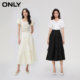 ONLY2025 summer new fairy style fashionable mid-length high-waisted slim A-line skirt bow skirt for women