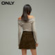 ONLY spring retro trendy leather skirt high waist A-line short skirt skirt women