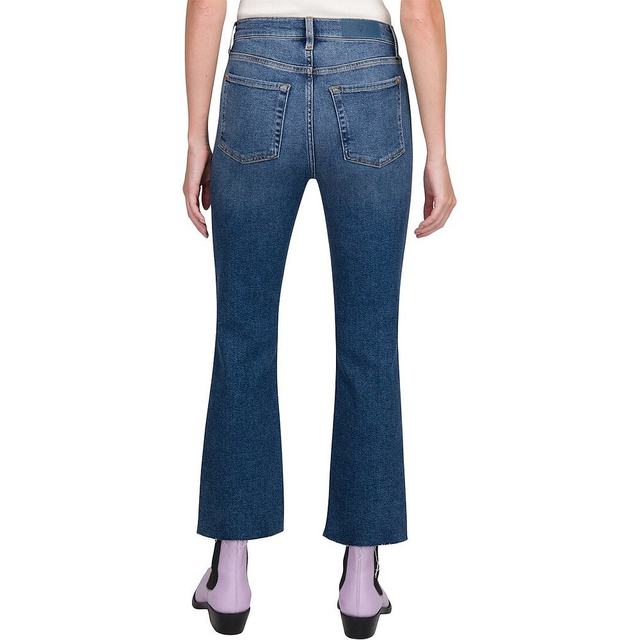 Self-operated 7 For All Mankind High Waist Slim Blue Printed Flared Jeans - Multicolor [Beautiful