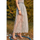 
Liancan outlets Bohemian denim lace splicing versatile high waist skirt long skirt women 71 live broadcast 300