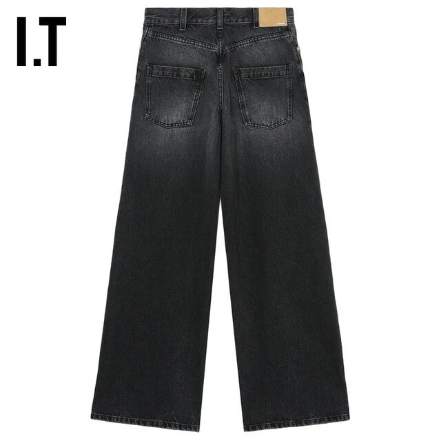 IT We11Done Women's Wide Leg Jeans New Fashion Street Style Loose Washed Pants 396WBKXO