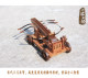 Ancient three -bow bed crossbow, Song Dynasty god arm crossbow ancient chariot model cast stone vehicle throwing stone throwing machine siege vehicle Zhuge Lian crossbow