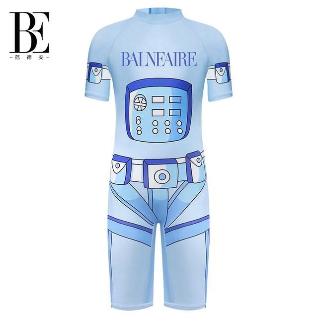 BE Fan De'an children's swimsuit small, medium and large boy baby one-piece sun protection swimsuit children's male swimming equipment