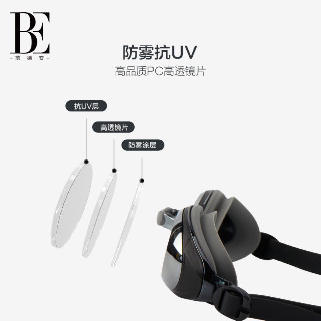 BE van der An adult swimming goggles professional training swimming glasses HD waterproof and anti-fog universal for men and women 2024 new model