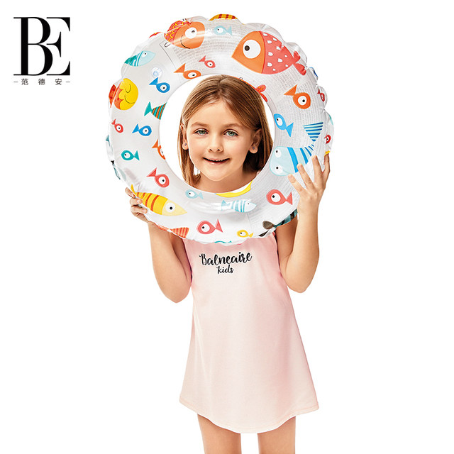 BE Fan De'an girls skirt one-piece swimsuit cute little princess style pink swimming spa vacation dress