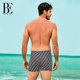 BE Van De'an boxer swimming trunks for men, hydrophobic, quick-drying, effective anti-chlorine, body shaping, fashionable Lycra fabric