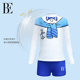 BE Van Dan Children's Swimsuit Boys Set Set Long Sleeve Warm Anti -Skin Skin Skin Swimming Hot Spring Holiday Swimsuit
