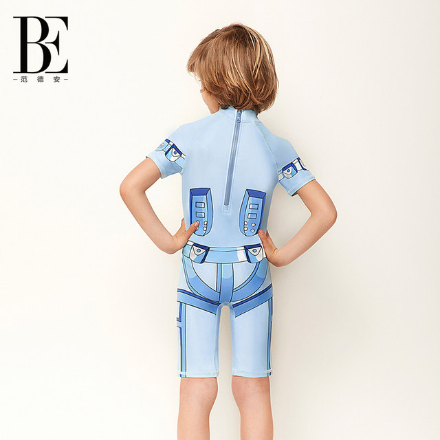 BE Fan De'an children's swimsuit small, medium and large boy baby one-piece sun protection swimsuit children's male swimming equipment