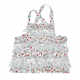 MEME original design sweet and cute Japanese retro layered outfits, bow-shaped white floral girl apron