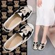 Women's 2025 new summer no-tiring feet breathable lazy people pedal old Beijing fisherman driving soft-soled canvas shoes
