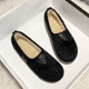 Women's autumn and winter wear plus velvet 2025 new style one-legged confinement office hottest night and night cotton shoes