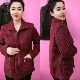 New autumn plaid women's jacket fashionable lapel large button middle-aged and elderly mothers wear tops versatile big bag trendy