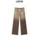 Leting Workwear Gradient Denim Loose Fashionable Wide Leg Pants Women's Jeans C2HAD4152