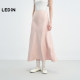 Lecho satin wrinkled fishtail skirt fairy skirt 25 summer new elastic waist skirt temperament high waist mid-length skirt