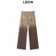 Leting Workwear Gradient Denim Loose Fashionable Wide Leg Pants Women's Jeans C2HAD4152