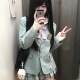 The green suit badge of the Haruki Ministry JK uniform long -sleeved suit girl school confessing spring and autumn
