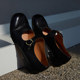 Le' Murmure imported washed vegetable tanned cowhide Blake sewing technology pure handmade Mary Jane shoes for women