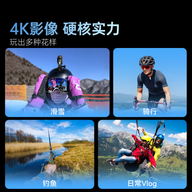 SJCAM Speed Movie C100 Sports Camera 4K Ultra-Definition Night Vision Thumb Riding Camera Motorcycle Recorder Non-360